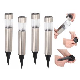  Deko Silber eingebettete Solarlampe 31 cm 12 Stk.