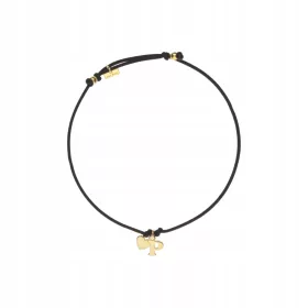  ARMBAND AUS 925-SILBER, KUNSTSTIL, SCHNUR, BUCHSTABE