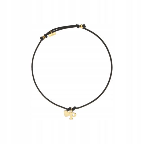  ARMBAND AUS 925-SILBER, KUNSTSTIL, SCHNUR, BUCHSTABE