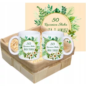    Set Tassen in einer Box mit Aufdruck zum Hochzeitstag, 3-tlg.