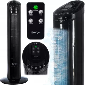    MalTec WK180WT Säulenventilator schwarz + FERNBEDIENUNG FÜR MALTEC WK180WT LÜFTER