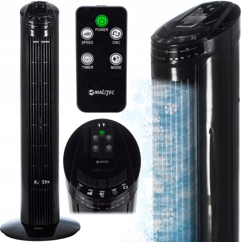  MalTec WK180WT Säulenventilator schwarz + FERNBEDIENUNG FÜR MALTEC WK180WT LÜFTER