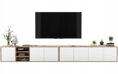  Loft Industrial TV-Hängeschrank, Weiß MAT 300
