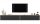  Hängender TV-Ständer Loft Kommode 300 cm Schwarz MAT