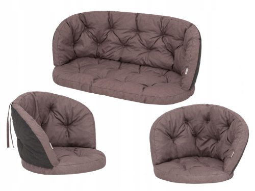  3er Set Kissen für Korbmöbel 100x50, 50x50