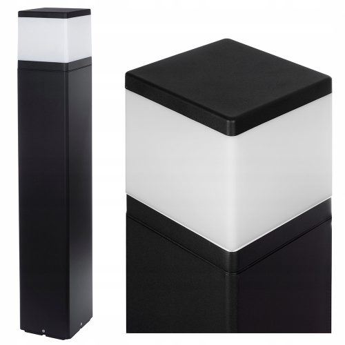  Quadratischer SuperLED E27 Lichtmast 80 cm schwarz