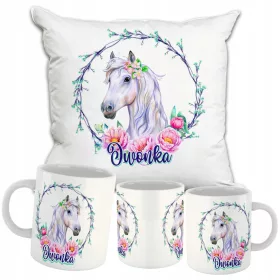  SET KISSENBECHER GESCHENK PFERDENAME
