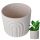  Duwen Blumentopf 18 cm x 18 x 15 cm Durchmesser 18 cm Keramik creme