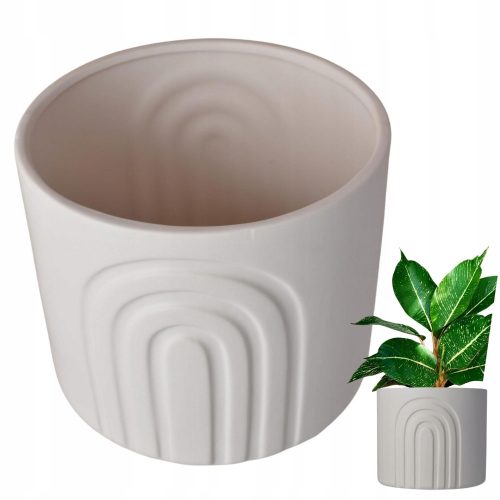  Duwen Blumentopf 18 cm x 18 x 15 cm Durchmesser 18 cm Keramik creme