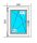 PVC-FENSTER 600x800 RU WEISS, LINKS