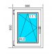 PVC-FENSTER 600x800 RU WEISS, LINKS