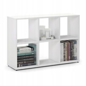  Modulares Bücherregal 3.2, weiße Kommode