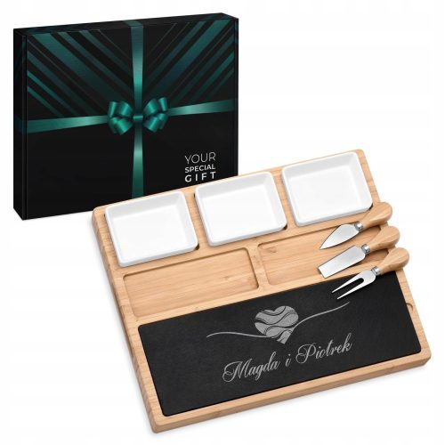 Schneidebretter Schiefer-Käsebrett als Geschenk für Sie und Ihn mit Gravur