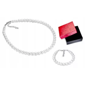  Schmuckset Perlenkette Armband