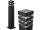 Lichtmasten, Garten Quadratischer Lichtmast Lumiled E27 50 cm schwarz