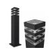 Lichtmasten, Garten Quadratischer Lichtmast Lumiled E27 50 cm schwarz