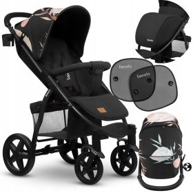    Lionelo Annet Plus Lovin' Kinderwagen + Sonnenschutz für Autofenster. 2 Lionelo-Sonnenschirme