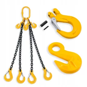 Anschlagkette 4C 2,36T 3m verkürzter Haken. ZERTIFIKAT