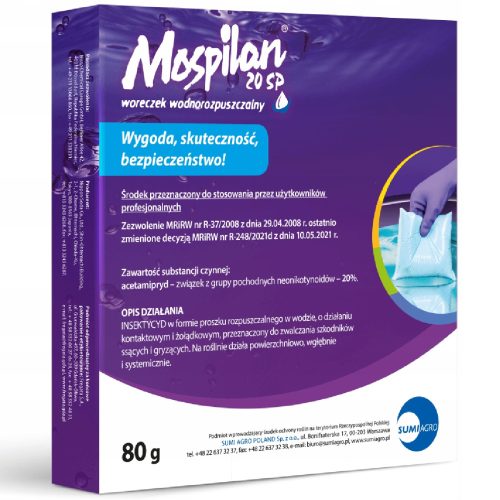 MOSPILAN 20 SP INSEKTEN, BLÄUSE, PELLETS, 80G