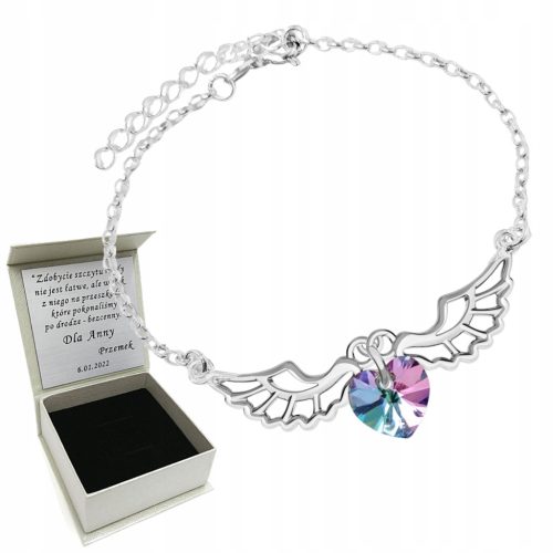  Aurora Damenarmband, Flügel, 20,5 cm, Silber