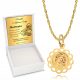  Goldkette 585 Goldmedaille Taufe Kommunion