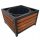  KAR STEEL Blumentopf 60 cm x 60 x 45 cm schwarzes Metall