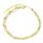  TRIO GOLD-BEIN-ARMBAND, CHIRURGENSTAHL