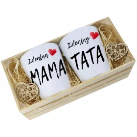  Ein Geschenk für Mama und Papa. Latte-Becher in einer Box