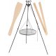  GARTENGRILL-DREIBEIN + GITTER + FEUERSTELLE 60 CM