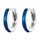  Silberohrringe GLÄNZENDE BLAUE RINGE S925