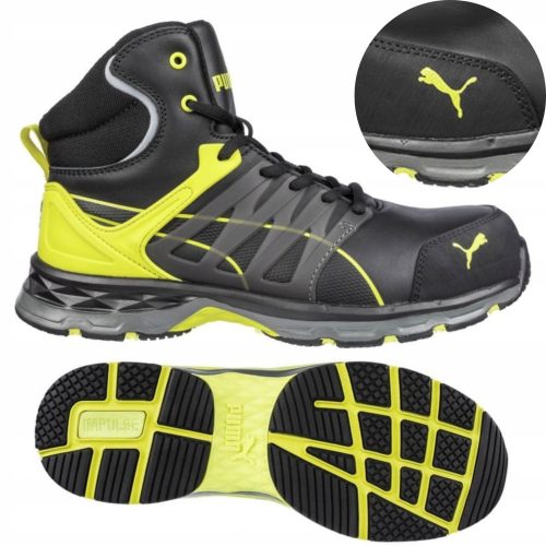 Puma VELOCITY 2.0 YELLOW MID Arbeitsstiefeletten, Größe 45
