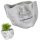  Duwen Blumentopf 15 cm x 18 x 11,5 cm Durchmesser 18 cm Keramik in den Farbtönen Grau und Silber