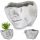  Duwen Blumentopf 20 cm x 22 x 13 cm Durchmesser 22 cm Keramik in den Farbtönen Grau und Silber