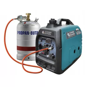   Tragbares einphasiges Stromaggregat Könner & Söhnen 2000 W Gas