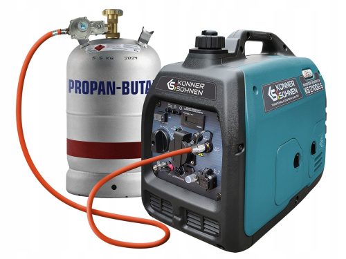 Tragbares einphasiges Stromaggregat Könner & Söhnen 2000 W Gas