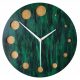 Uhr für zu Hause Naturdeco-Wanduhr in Grüntönen, 28 cm