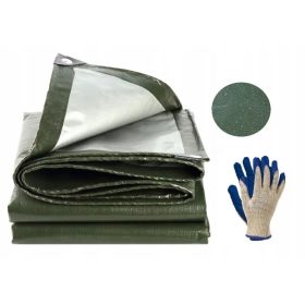   Dauerhafte Abdeckplane 5x8m, 130g, wasserdicht und frostbeständig mit UV-Schutz und Aluminiumösen