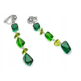  Jablonex-Aufhängeklammern aus Glasperlen, grün, 5 cm