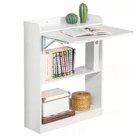  SoBuy FWT92 rechteckiger Schreibtisch 61 x 55 x 75 cm weiß