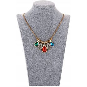  POLMART DISPLAY BÜSTE 35CM GRAU VELOURS groß