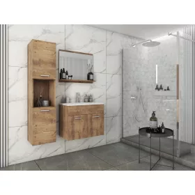 Bratex Montreal Kastanien-Badezimmermöbel-Set, 3-teilig.