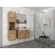 Bratex Montreal Kastanien-Badezimmermöbel-Set, 3-teilig.