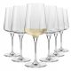 6er Set Weißweingläser INFINITY von KROSNO, 400ml - Modernes Design für stilvolle Genussmomente