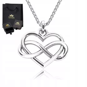    Silberne Infinity-Herz-Halskette, Geschenk für die Mutter eines Kindes