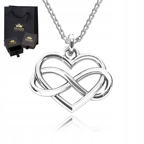  Silberne Infinity-Herz-Halskette, Geschenk für die Mutter eines Kindes