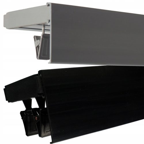 Deckenschienen SCHWARZE DOPPELSCHIENE PVC-DECKENSCHIENE 550 + ABDECKUNG