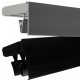 Deckenschienen SCHWARZE DOPPELSCHIENE PVC-DECKENSCHIENE 550 + ABDECKUNG