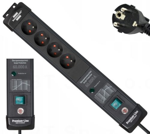 Brennenstuhl Steckdosenleiste 1951144400 4 Steckdosen 3 m schwarz