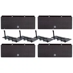    Prosperplast Blumentopf 206 cm x 19,5 x 18,5 cm, Kunststoff in Braun- und Beigetönen