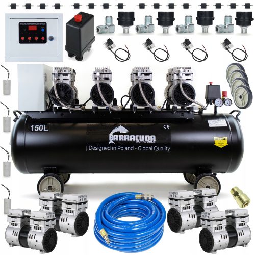 Kompressor bezolejowy Barracuda SLGS-150L 150 l 8 bar